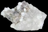 Colorless Apophyllite on Calcite - India #91240-1